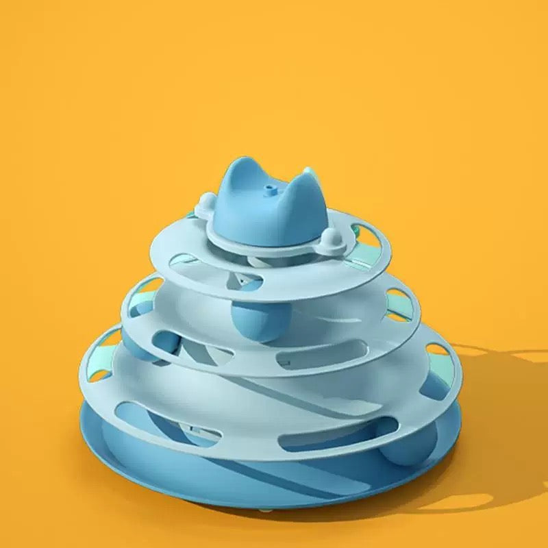 UPSKY Cat Toy Roller 3-Level Turntable Cat Toys Balls with Six Colorful Balls Interactive Kitten Fun Mental Physical Exercise Puzzle Kitten Toys Visit the UPSKY Store