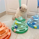 UPSKY Cat Toy Roller 3-Level Turntable Cat Toys Balls with Six Colorful Balls Interactive Kitten Fun Mental Physical Exercise Puzzle Kitten Toys Visit the UPSKY Store